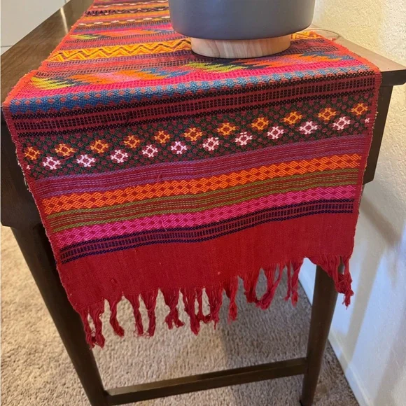 Vintage Guatemalan Woven Table Runner/ Wall Tapestry - Picture 3 of 4